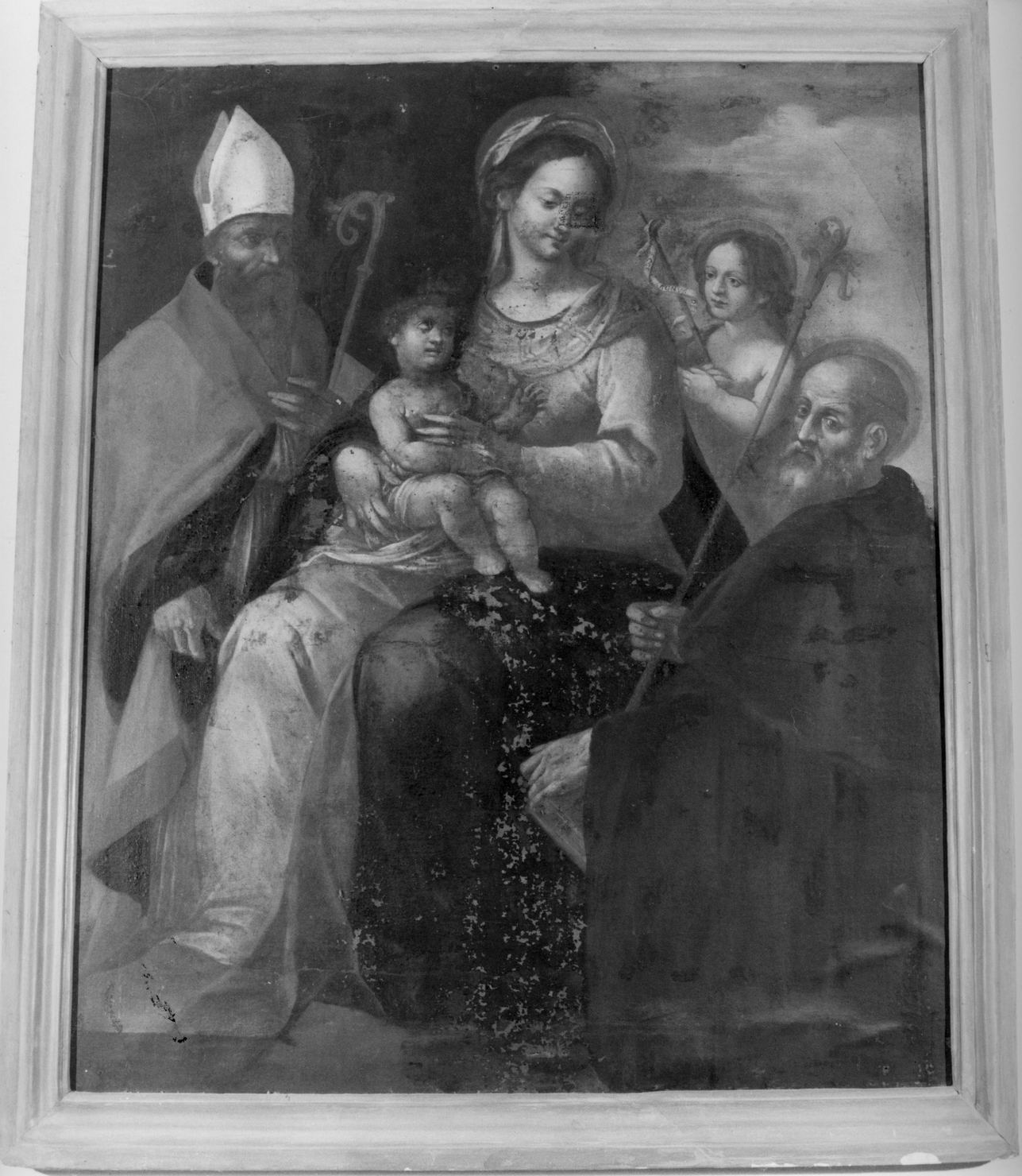 Madonna con Bambino e San Giovannino tra San Nicola e Sant'Antonio Abate (dipinto) - ambito senese (terzo quarto sec. XVI)