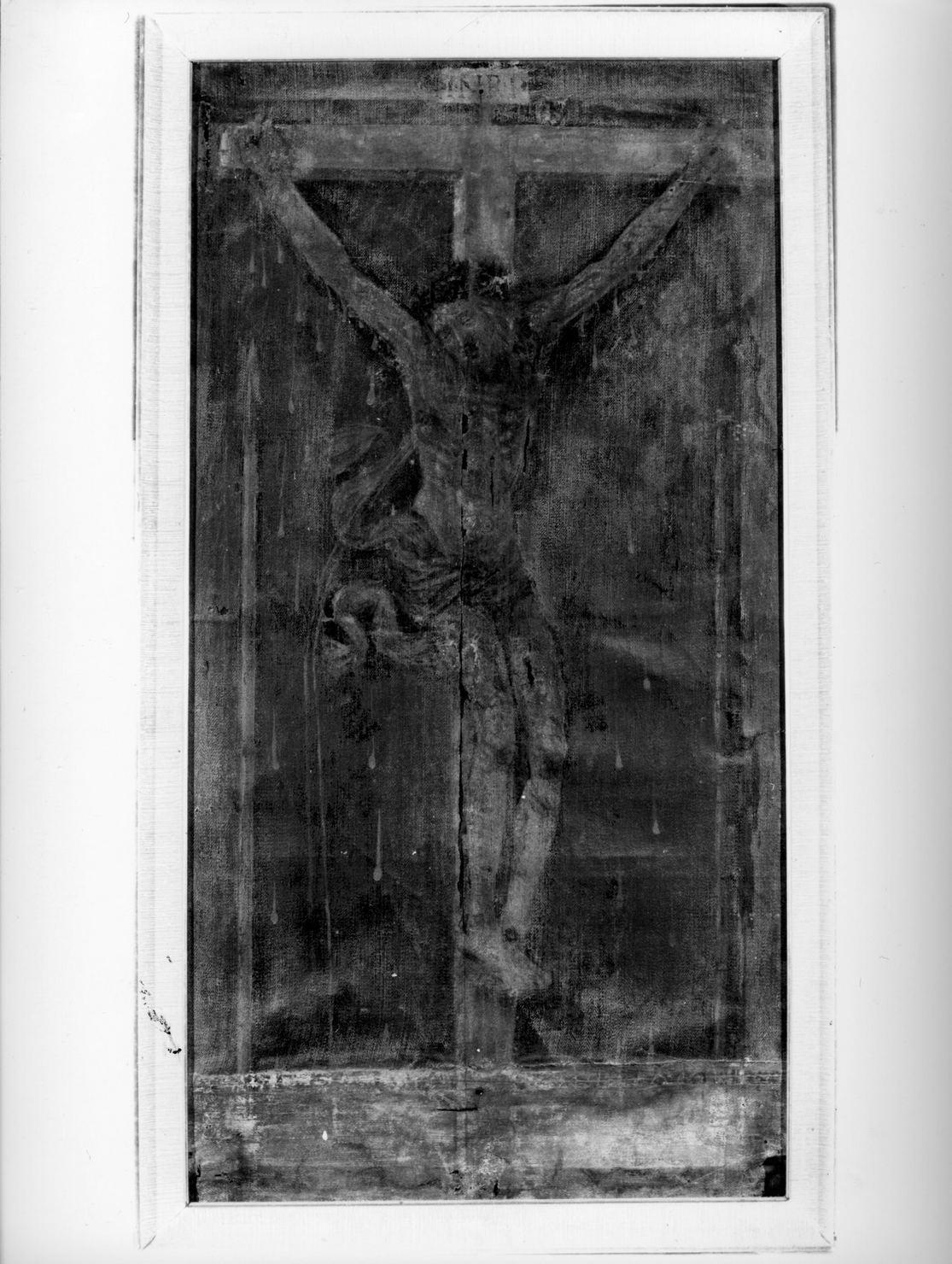 Cristo crocifisso (dipinto) - ambito Italia settentrionale (ultimo quarto sec. XVI)