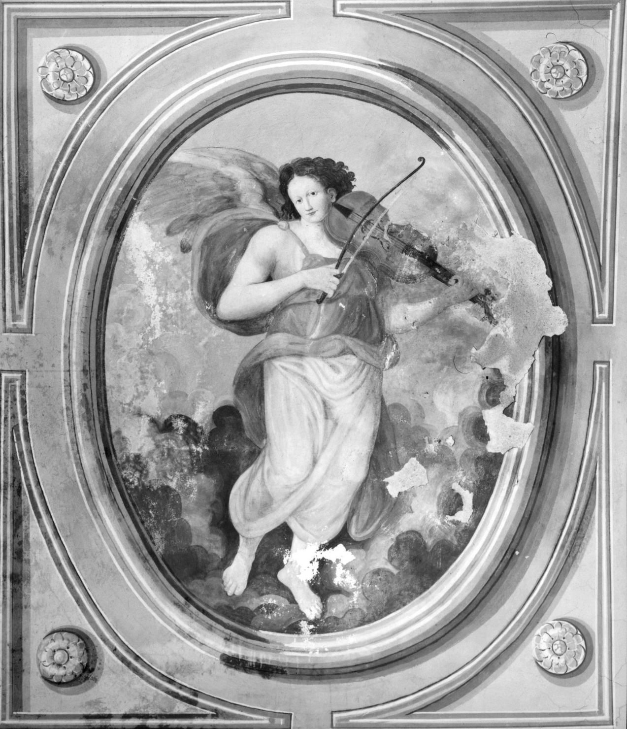 angelo musicante (dipinto) - ambito toscano (prima metà sec. XVIII)