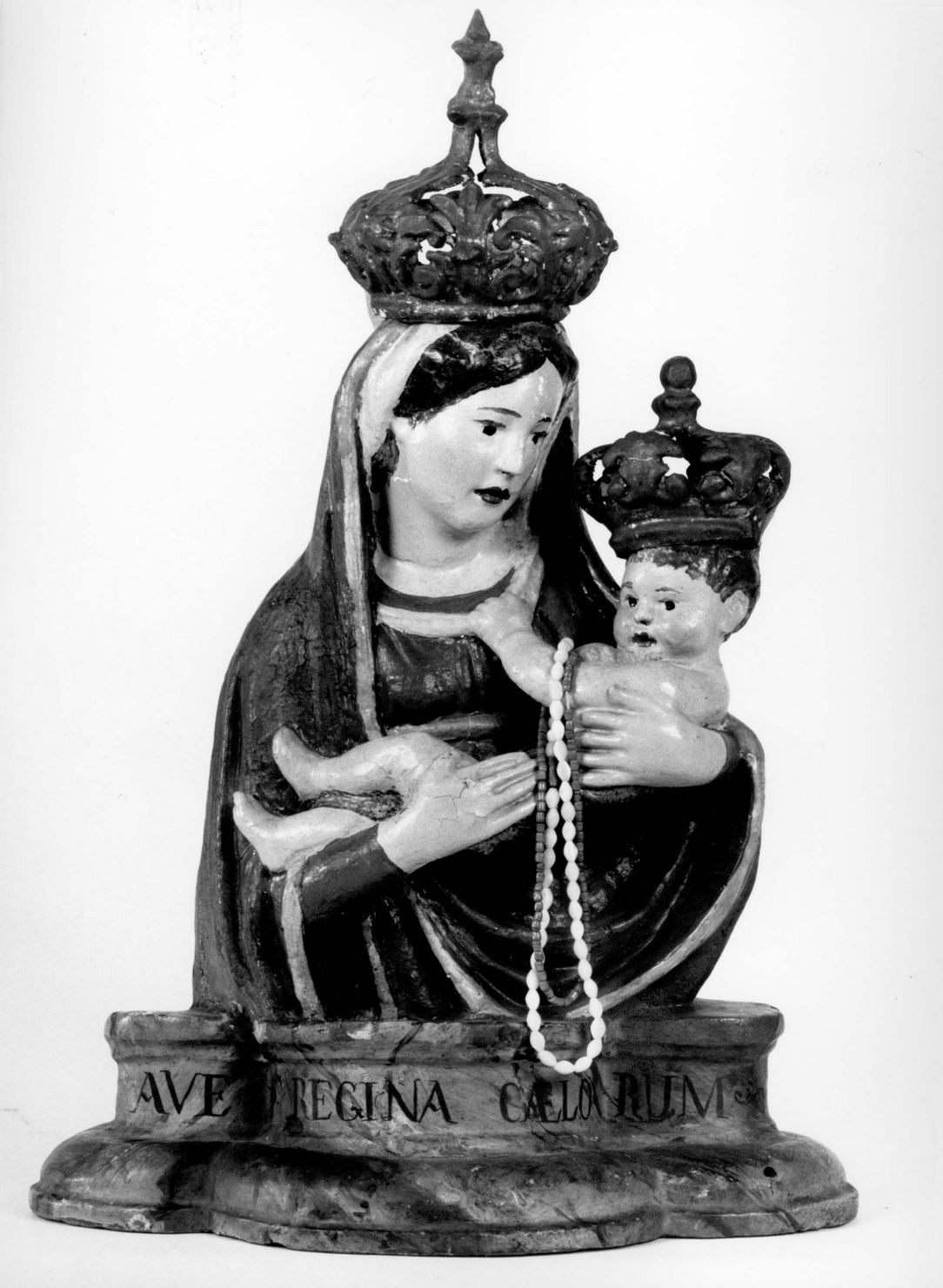 Madonna con Bambino (gruppo scultoreo) - bottega senese (seconda metà sec. XIX)