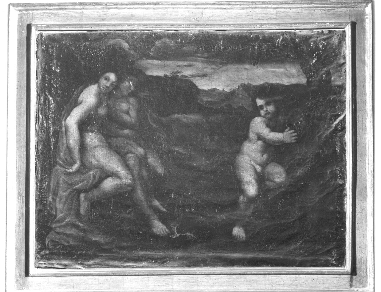allegoria mitologica (dipinto, elemento d'insieme) - ambito senese (sec. XVIII)