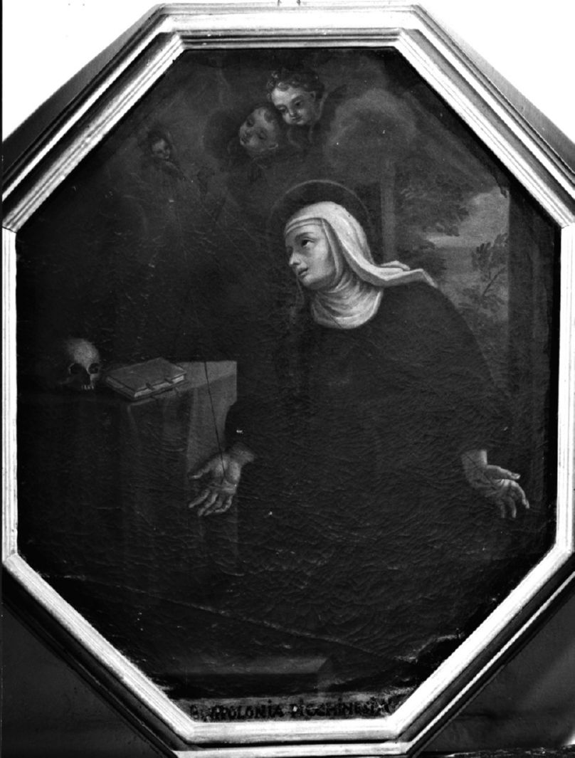 Sant'Apollonia Picchena riceve le stigmate (dipinto) - ambito senese (sec. XVIII)