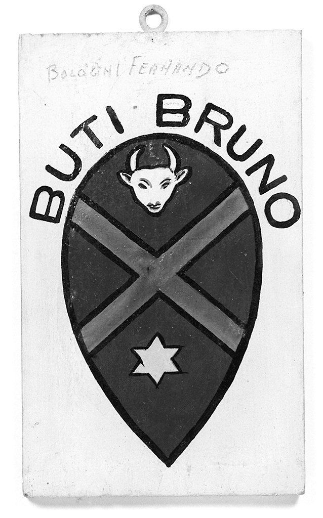 stemma gentilizio di Bruno Buti (dipinto, elemento d'insieme) - ambito senese (metà sec. XX)