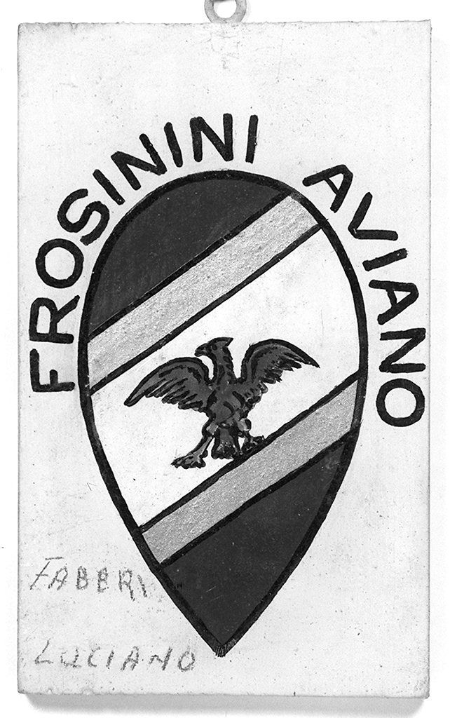 stemma gentilizio di Aviano Frosinini (dipinto, elemento d'insieme) - ambito senese (metà sec. XX)