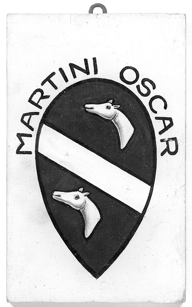 stemma gentilizio di Oscar Martini (dipinto, elemento d'insieme) - ambito senese (metà sec. XX)