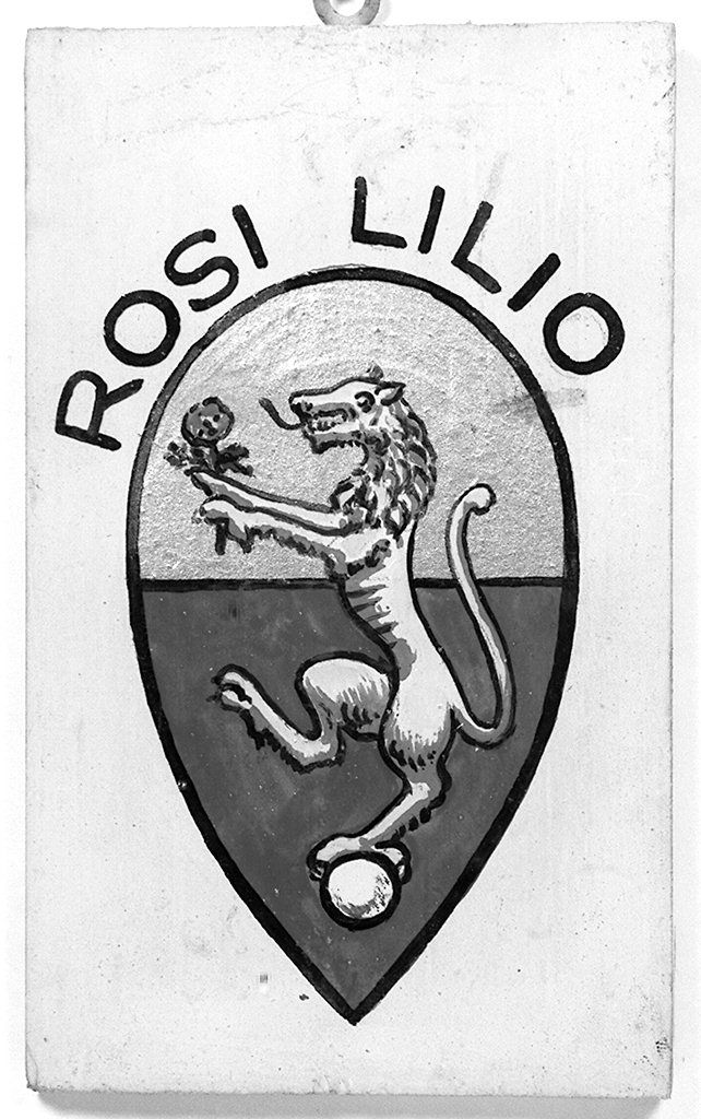 stemma gentilizio di Lilio Rosi (dipinto, elemento d'insieme) - ambito senese (metà sec. XX)