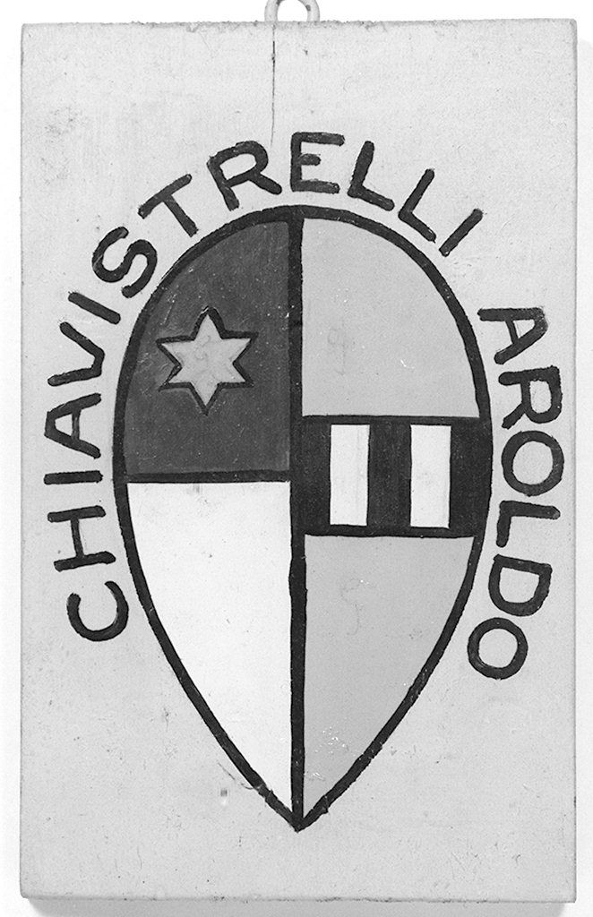 stemma gentilizio di Aroldo Chiavistrelli (dipinto, elemento d'insieme) - ambito senese (metà sec. XX)