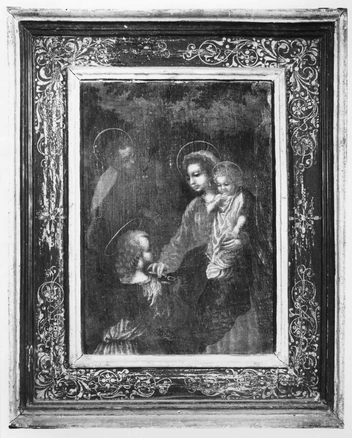 Sacra Famiglia con San Giovanni Battista bambino (dipinto) - ambito senese (prima metà sec. XVII)