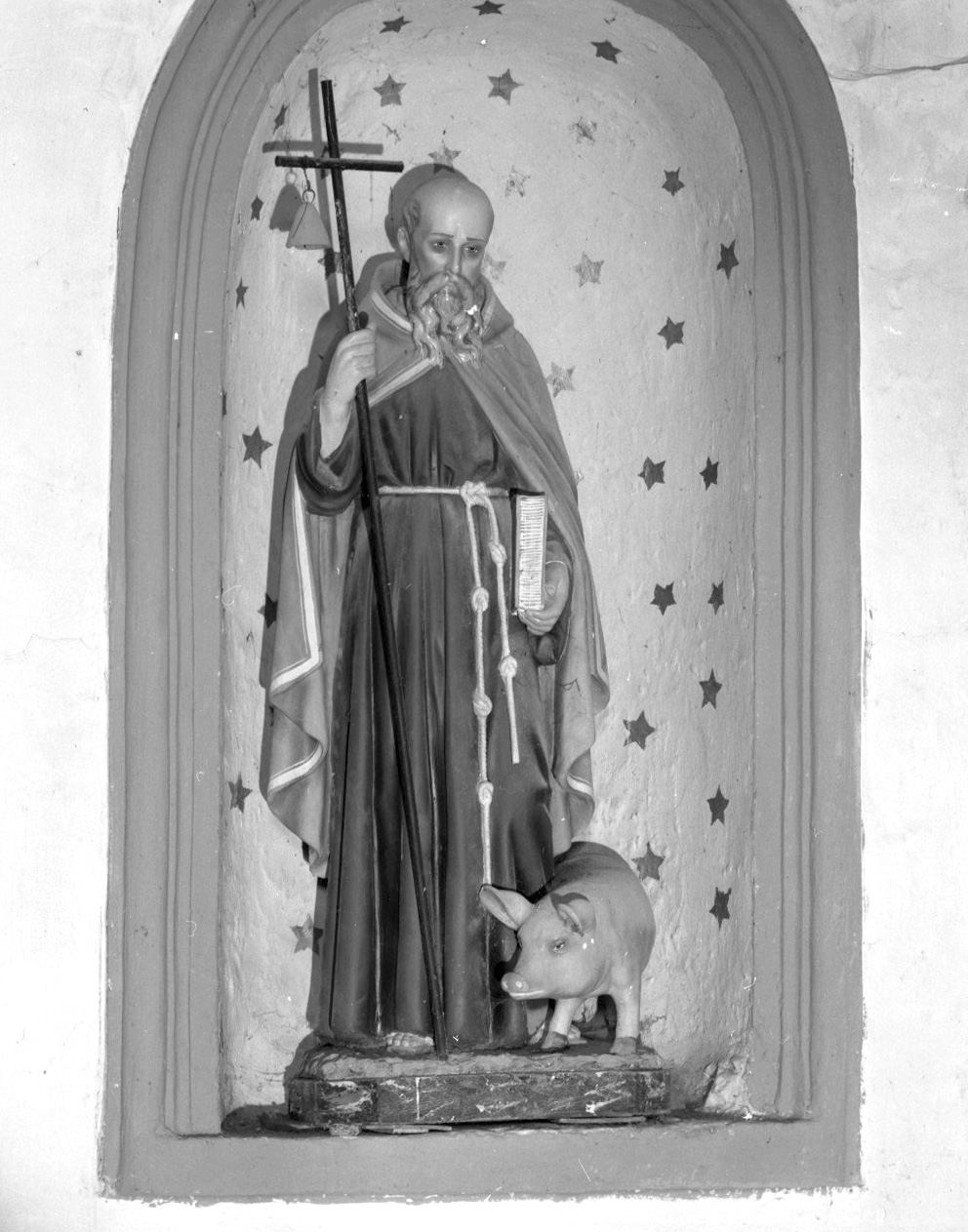 Sant'Antonio Abate (statua) - bottega italiana (prima metà sec. XX)