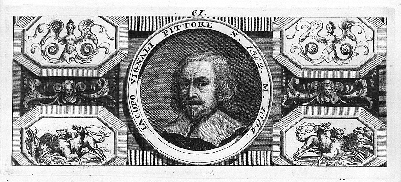 ritratto di Jacopo Vignali (stampa, elemento d'insieme) di Lasinio Carlo (sec. XVIII)