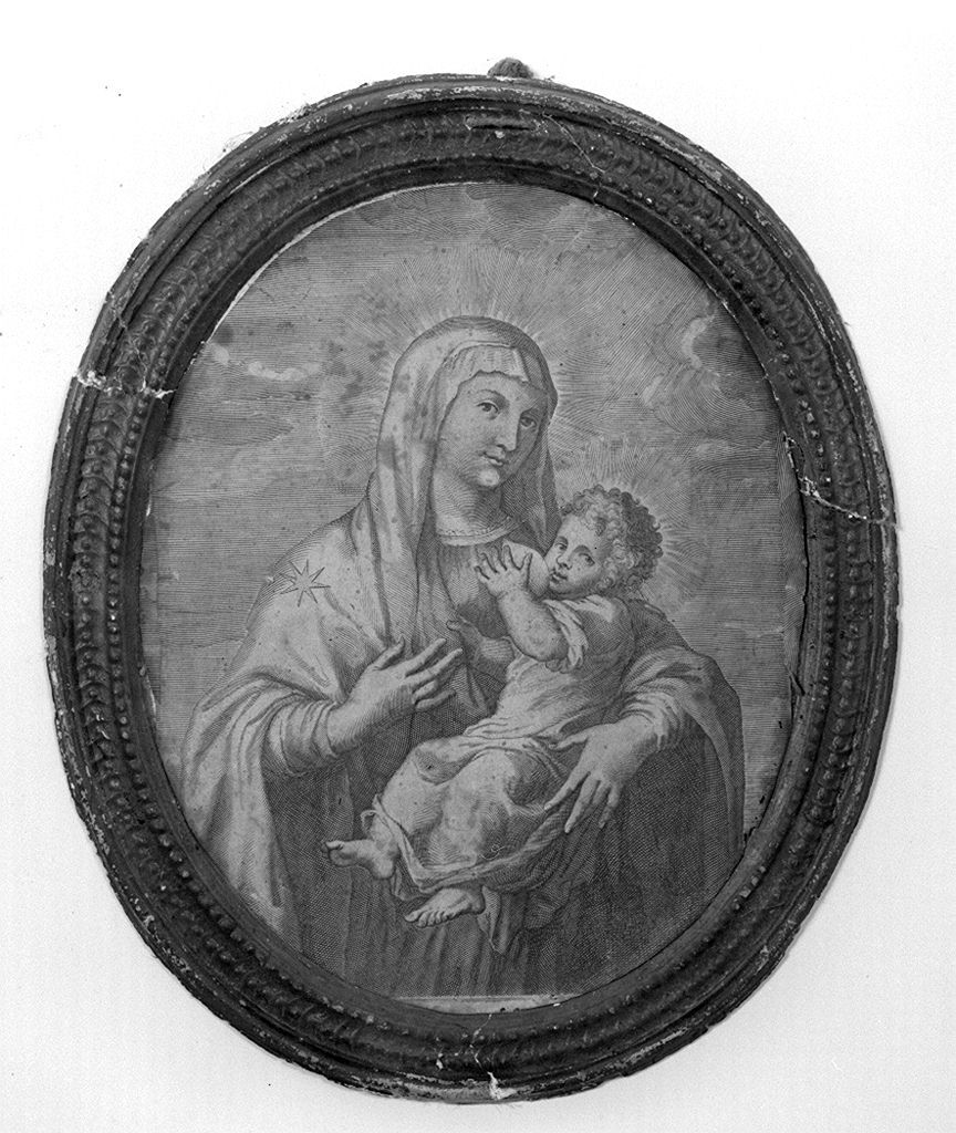 Madonna del Latte, Madonna con Bambino (stampa smarginata) - ambito senese (sec. XVIII)
