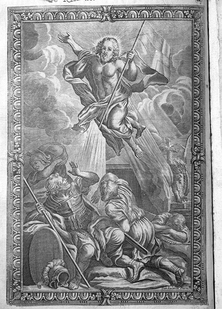 resurrezione di Cristo (stampa, elemento d'insieme) di Piccini Isabella (sec. XVIII)