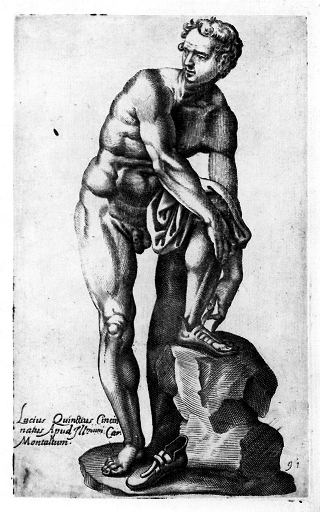 Cincinnato (stampa, elemento d'insieme) di Cavalleriis Giovanni Battista de' (sec. XVI)