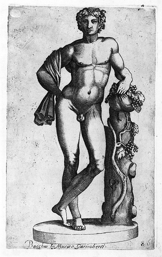 Bacco (stampa, elemento d'insieme) di Cavalleriis Giovanni Battista de' (sec. XVI)