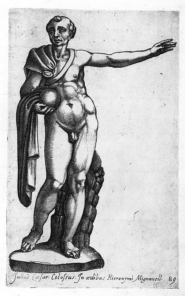 statua di Cesare (stampa, elemento d'insieme) di Cavalleriis Giovanni Battista de' (sec. XVI)