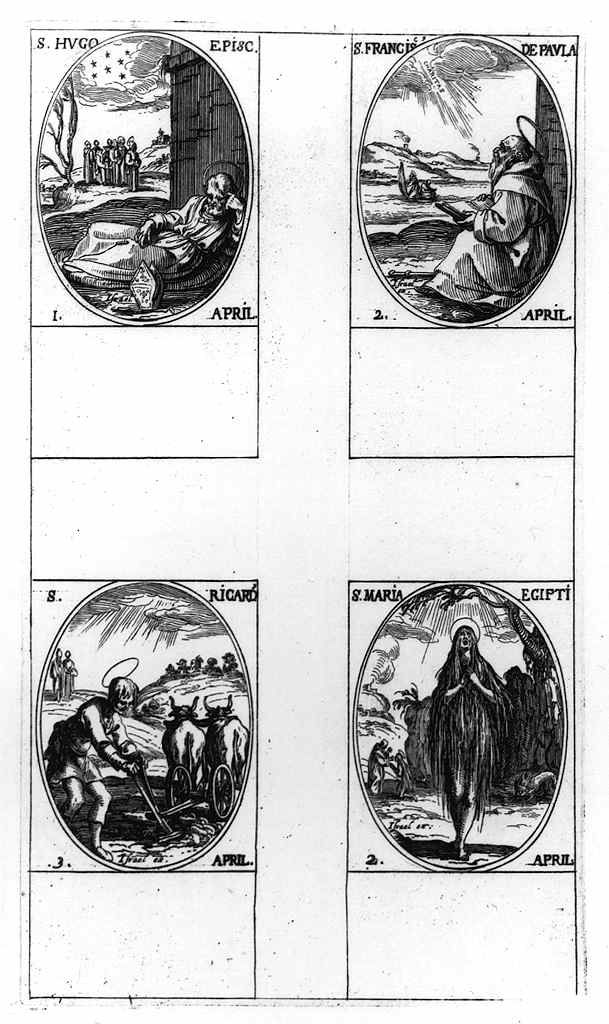 Santa Maria Egiziaca (stampa, elemento d'insieme) di Henriet Israel, Callot Jacques (e aiuti) (metà sec. XVII, sec. XVIII)