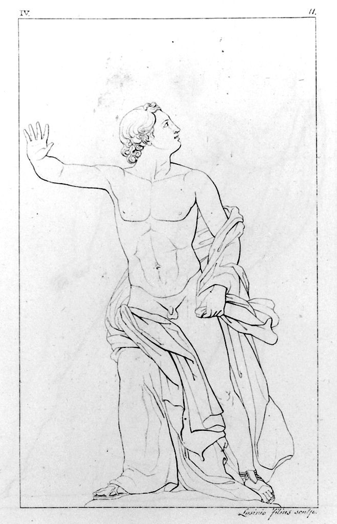 figlio di Niobe (stampa, elemento d'insieme) di Lasinio Giovanni Paolo, Gozzini Vincenzo (sec. XIX)