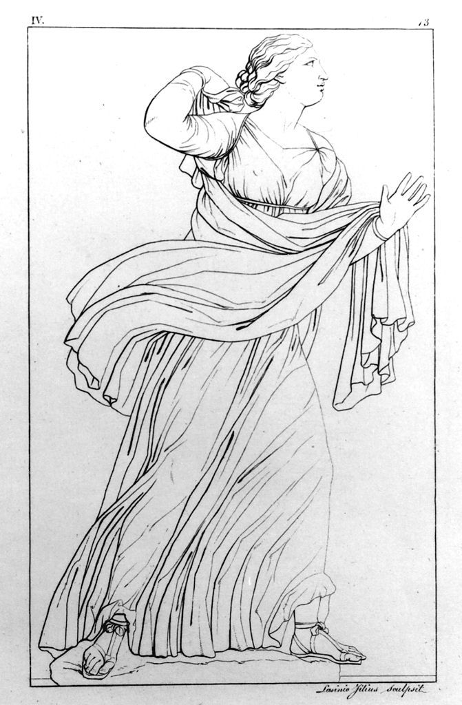 figlia di Niobe che corre (stampa, elemento d'insieme) di Lasinio Giovanni Paolo, Gozzini Vincenzo (sec. XIX)