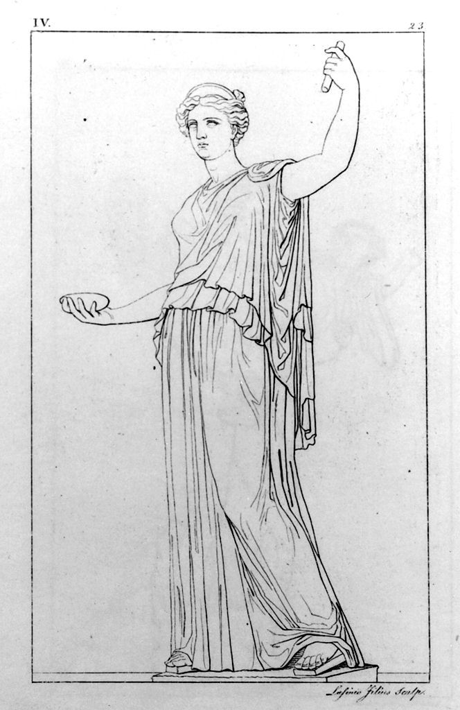 figura femminile con peplo (stampa, elemento d'insieme) di Lasinio Giovanni Paolo, Gozzini Vincenzo (sec. XIX)