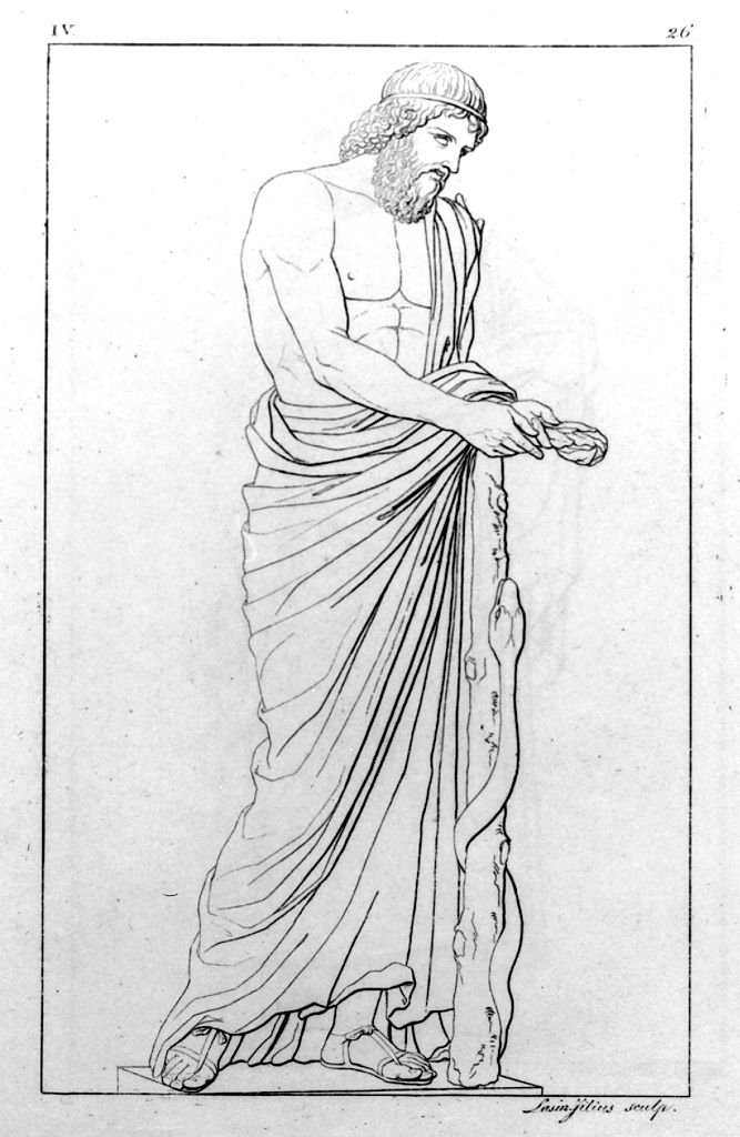Esculapio (stampa, elemento d'insieme) di Lasinio Giovanni Paolo, Gozzini Vincenzo (sec. XIX)