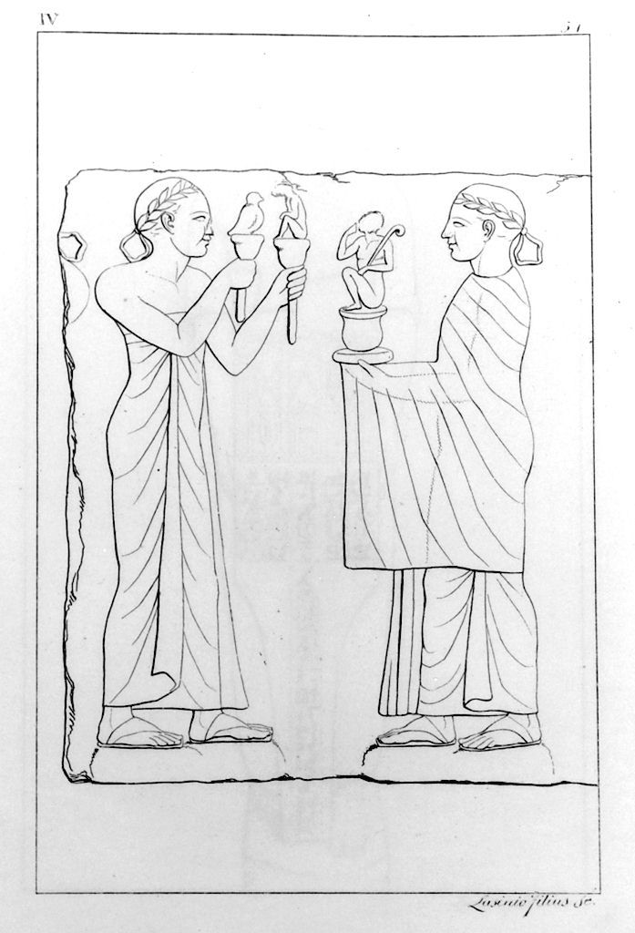 figure con statuette devozionali (stampa, elemento d'insieme) di Lasinio Giovanni Paolo, Gozzini Vincenzo (sec. XIX)
