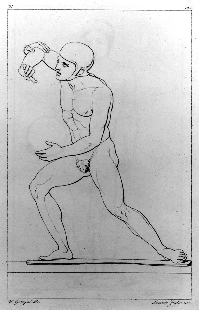 atleta (stampa, elemento d'insieme) di Lasinio Giovanni Paolo, Gozzini Vincenzo (sec. XIX)