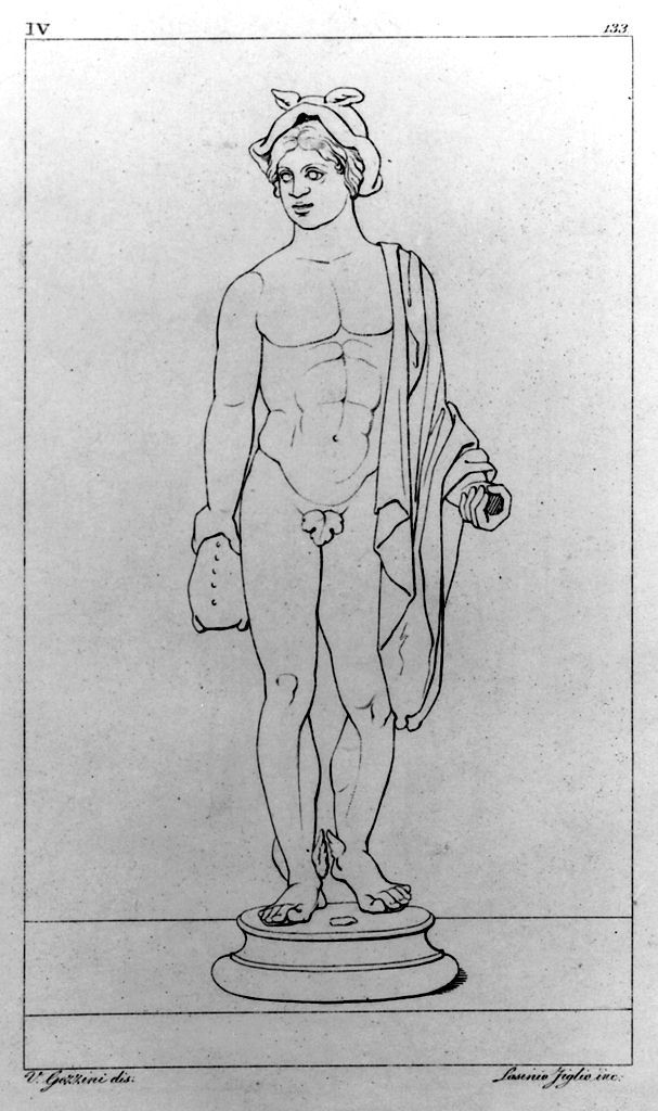 Mercurio (stampa, elemento d'insieme) di Lasinio Giovanni Paolo, Gozzini Vincenzo (sec. XIX)