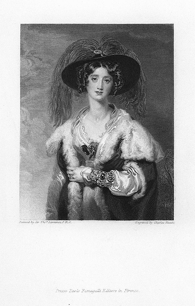 ritratto di Lady Julia Peel (stampa, elemento d'insieme) di Heath Charles il Vecchio (sec. XIX)