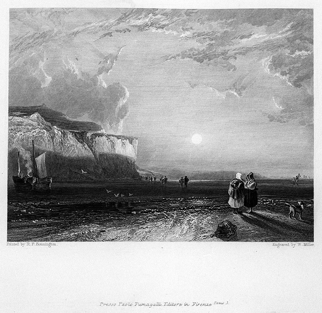 veduta della costa della Cornovaglia (stampa, elemento d'insieme) di Miller William (sec. XIX)