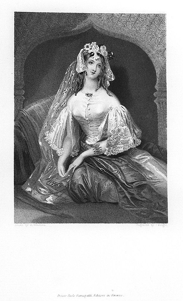 ritratto di Francesca Foscari (stampa, elemento d'insieme) di Meadows Joseph Kenny (sec. XIX)
