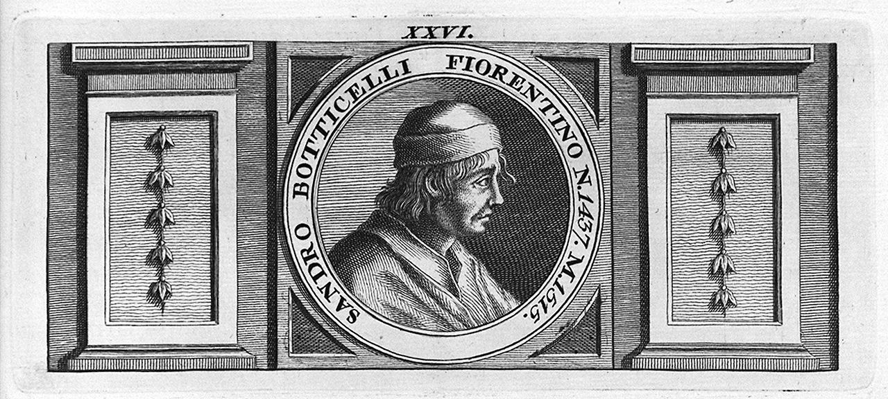 ritratto di Sandro Filipepi detto Botticelli (stampa, elemento d'insieme) di Lasinio Carlo (sec. XVIII)