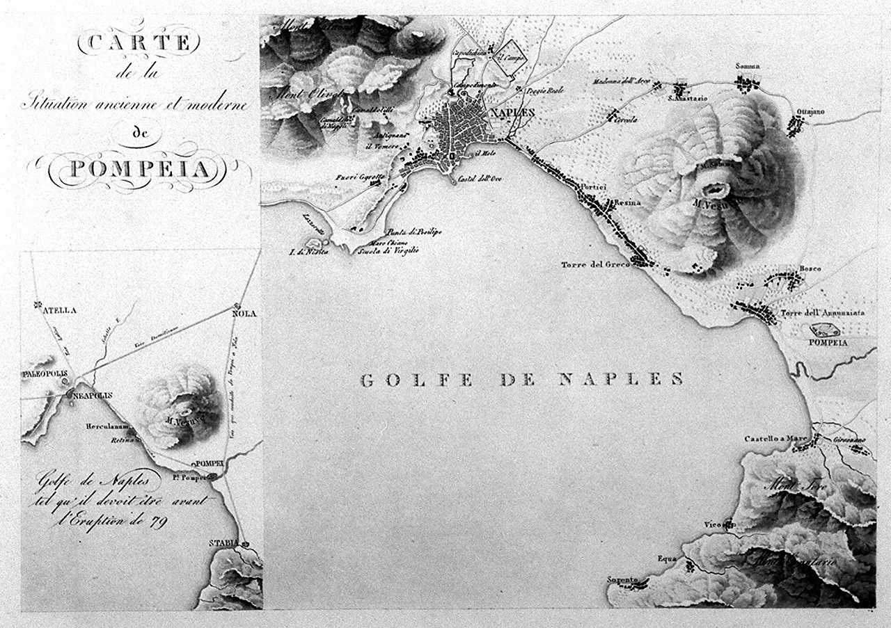 carta geografica del Golfo di Napoli (stampa, elemento d'insieme) di Fumagalli Paolo (sec. XIX)