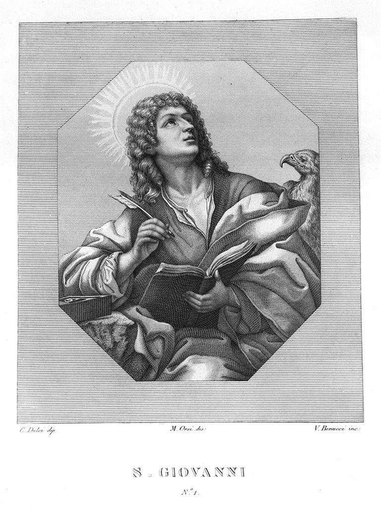 San Giovanni Evangelista (stampa, elemento d'insieme) di Benucci Vincenzo (sec. XIX)