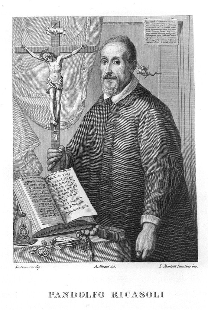 ritratto di Pandolfo Ricasoli (stampa, elemento d'insieme) di Suttermans Giusto (sec. XIX)