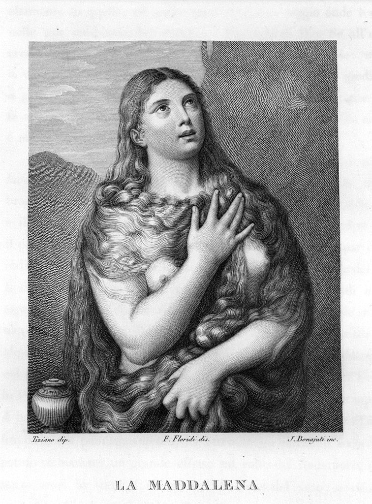 Santa Maria Maddalena (stampa, elemento d'insieme) - ambito italiano (sec. XIX)