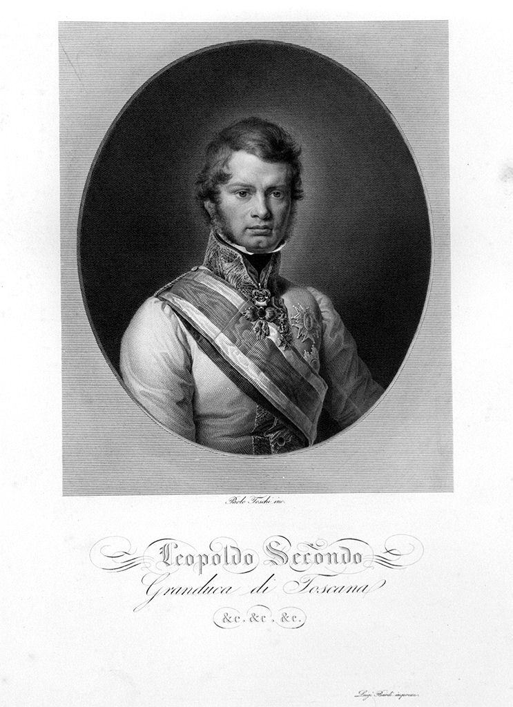 ritratto di Leopoldo II d'Asburgo-Lorena granduca di Toscana (stampa, elemento d'insieme) - ambito italiano (sec. XIX)