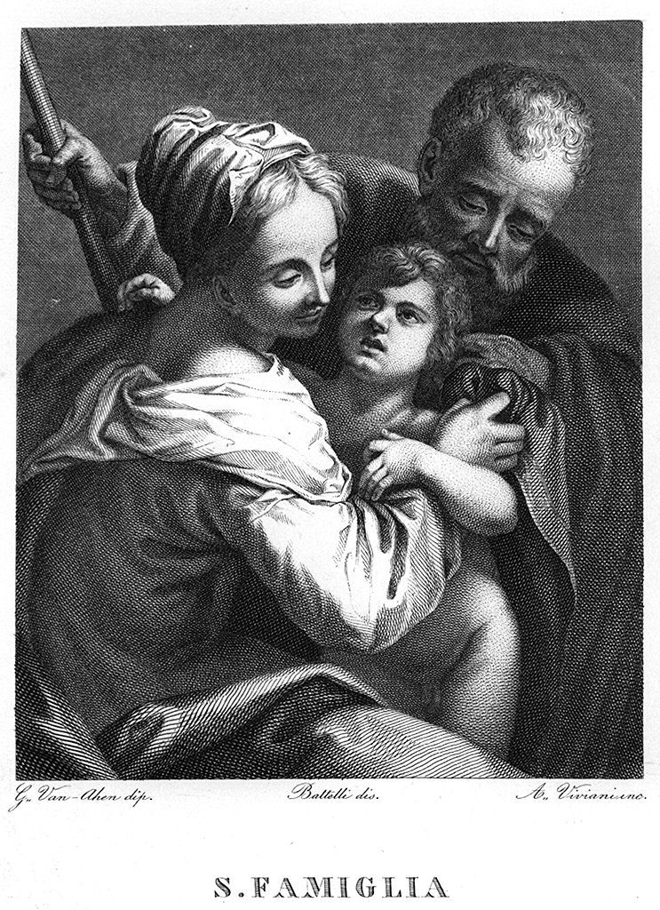 Sacra Famiglia (stampa, elemento d'insieme) di Viviani Antonio (sec. XIX)