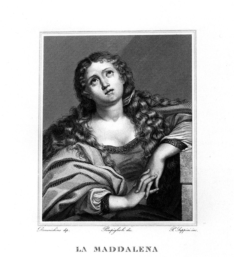 santa Maria Maddalena (stampa, elemento d'insieme) di Pompignoli Luigi (sec. XIX)