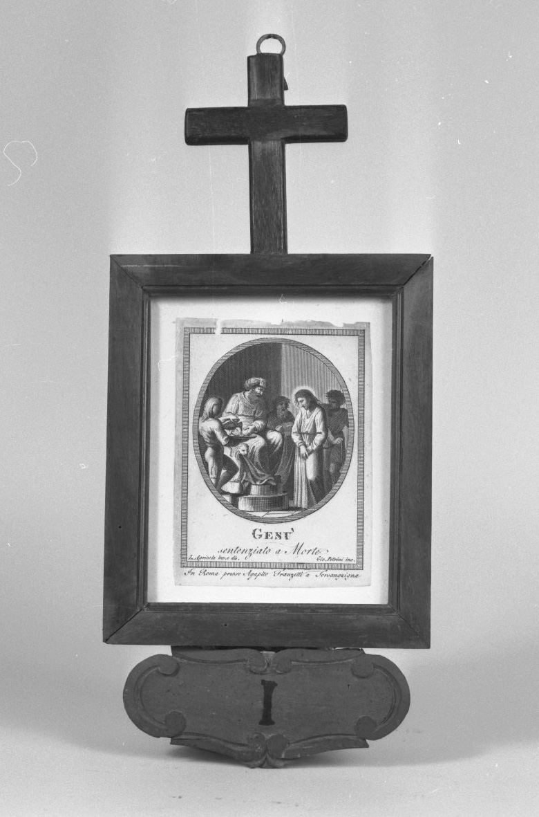 stazioni della via crucis (stampa smarginata, serie) di Agricola Luigi, Petrini Giovanni (ultimo quarto sec. XVIII)
