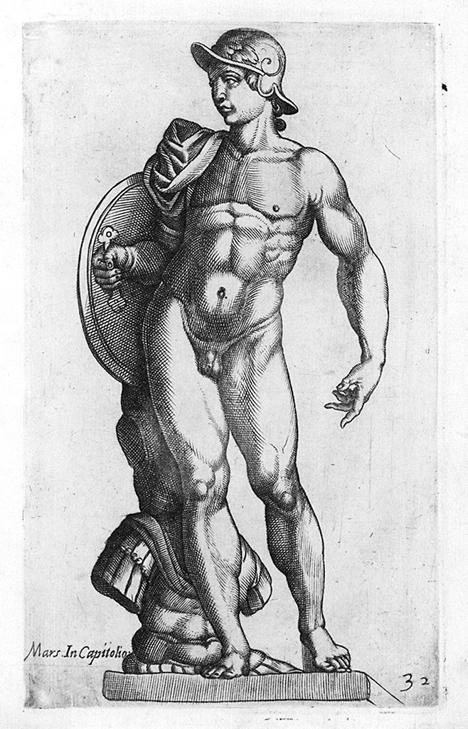 Marte (stampa, elemento d'insieme) di Cavalleriis Giovanni Battista de' (sec. XVI)