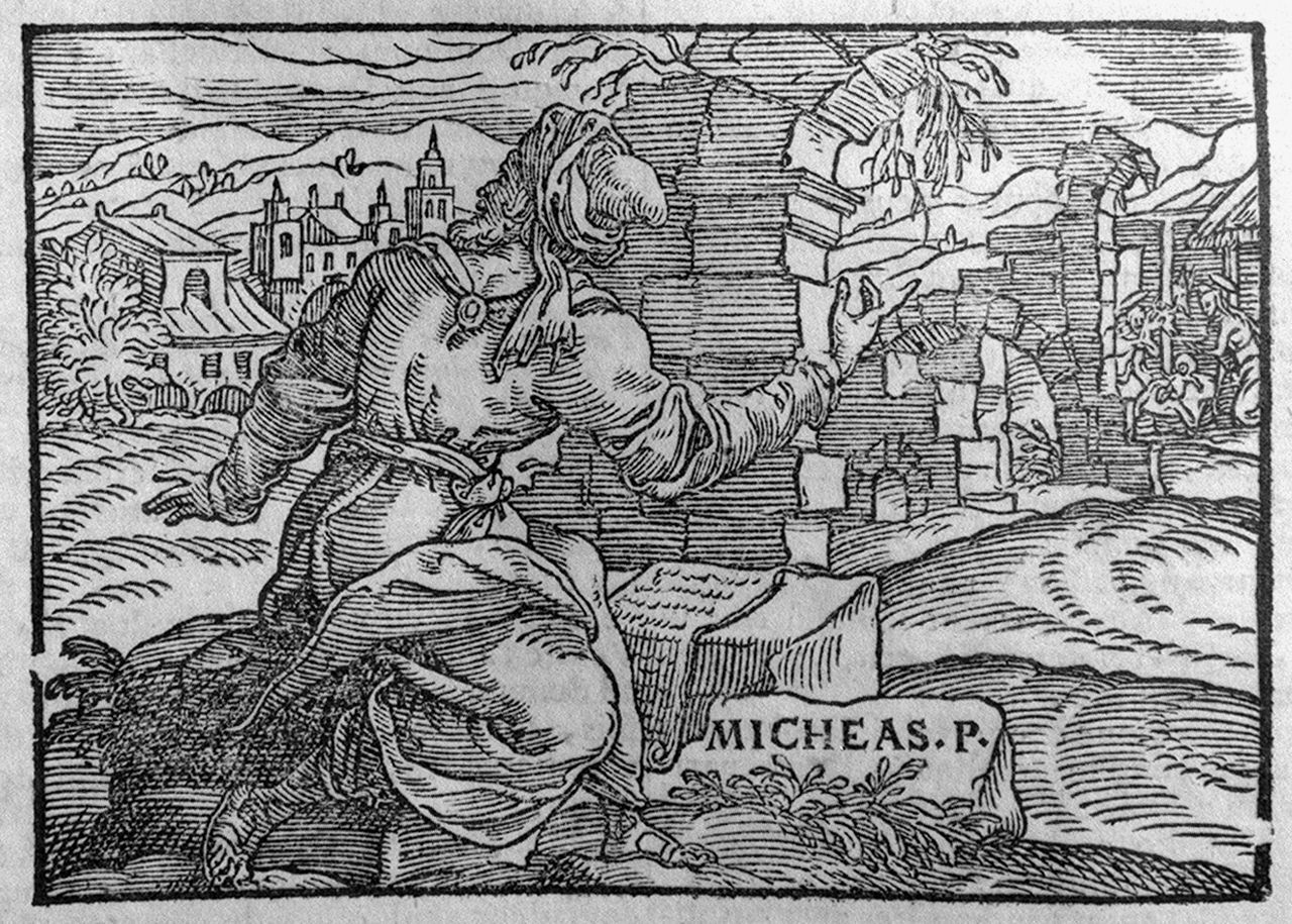 Michea (stampa, elemento d'insieme) - ambito veneto (ultimo quarto sec. XVI)