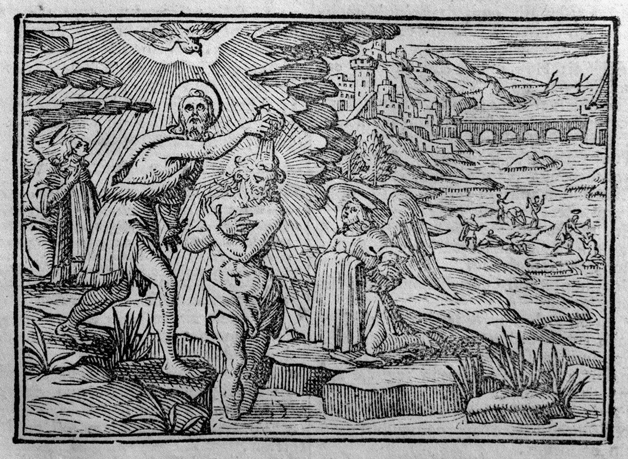 battesimo di Cristo (stampa, serie) - ambito veneto (ultimo quarto sec. XVI)