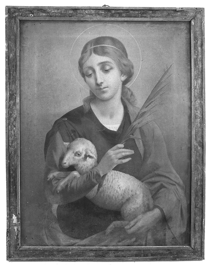 sant'Agnese (stampa a colori) - ambito italiano (secc. XIX/ XX)