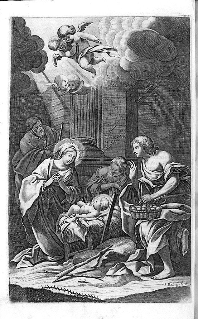 adorazione dei pastori (stampa, elemento d'insieme) di Loisy Pierre il Giovane (sec. XVII)