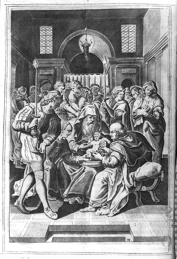 circoncisione di Gesù (stampa, elemento d'insieme) - ambito tedesco (sec. XVII)
