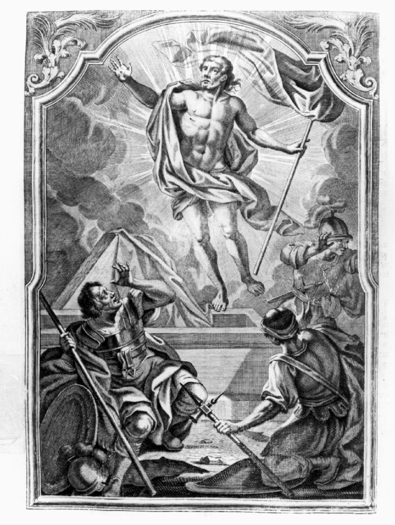 resurrezione di Cristo (stampa, elemento d'insieme) di Beylbruck J.M (sec. XVIII)