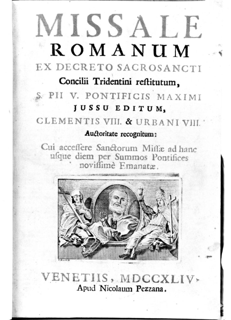 San Pietro tra la Fede e la Religione (stampa, elemento d'insieme) di Zucchi Francesco (sec. XVIII)