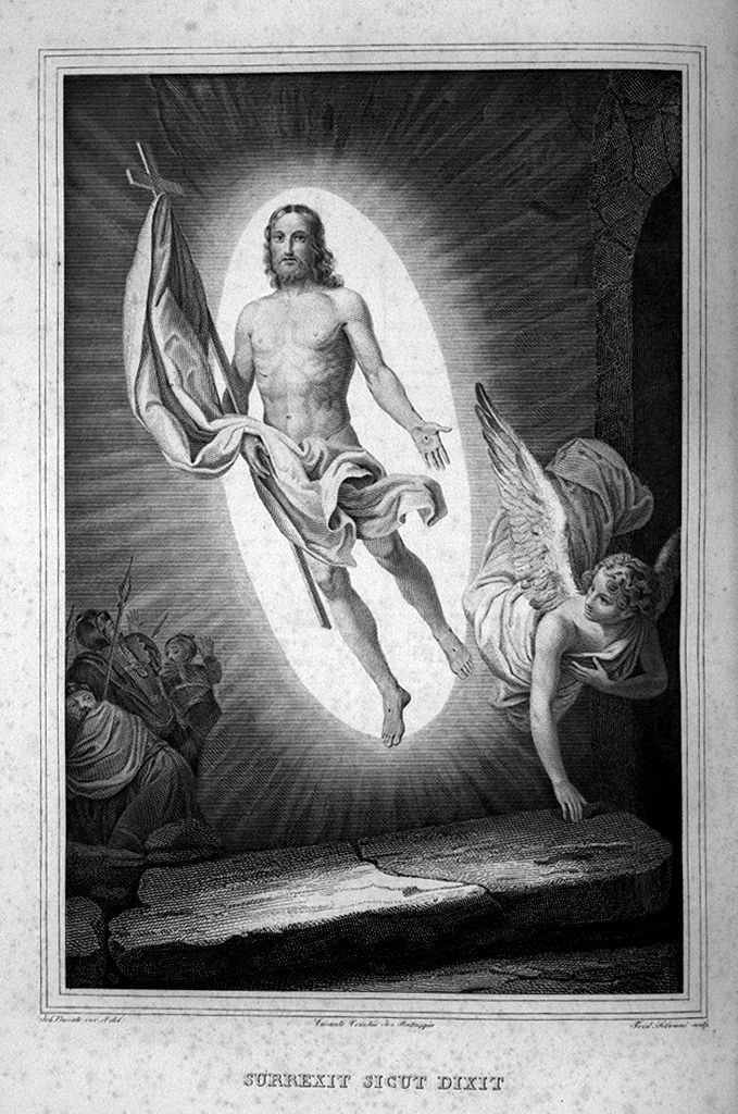 resurrezione di Cristo (stampa, elemento d'insieme) di Silvani Ferdinando, Busato Giovanni (sec. XIX)