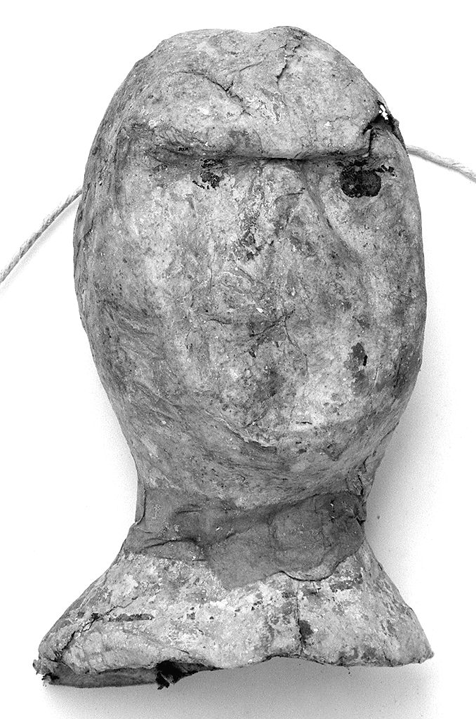 testa umana (ex voto antropomorfo) - valdelsano (secc. XVI/ XIX)