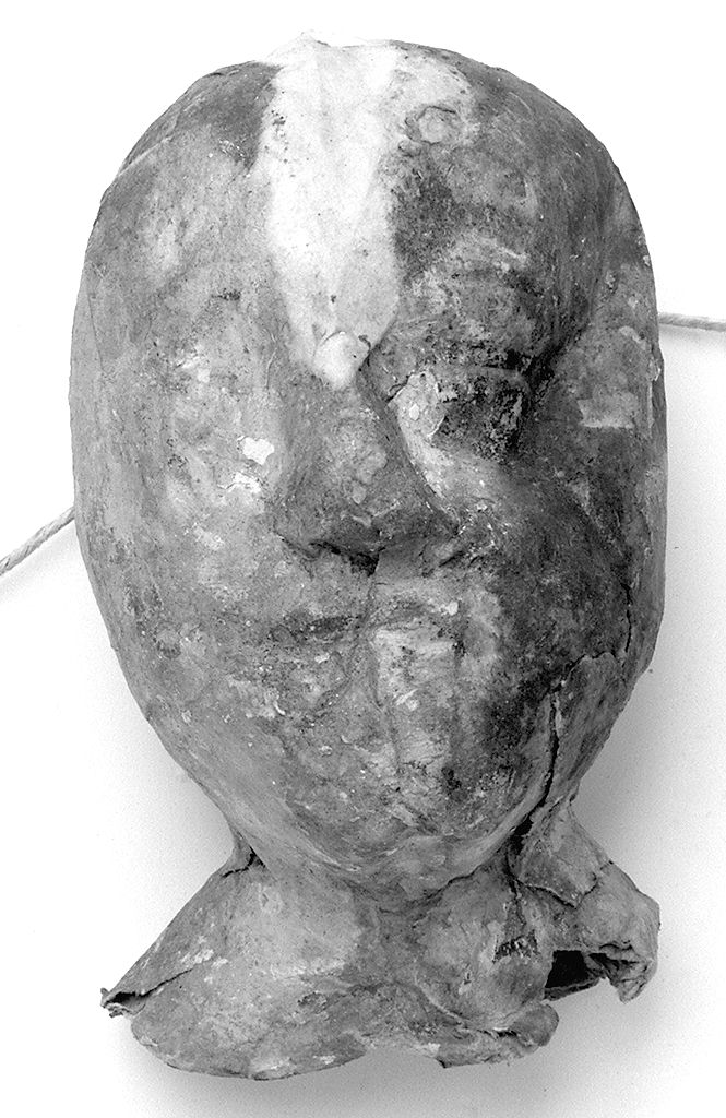 testa umana (ex voto antropomorfo) - valdelsano (secc. XVI/ XIX)